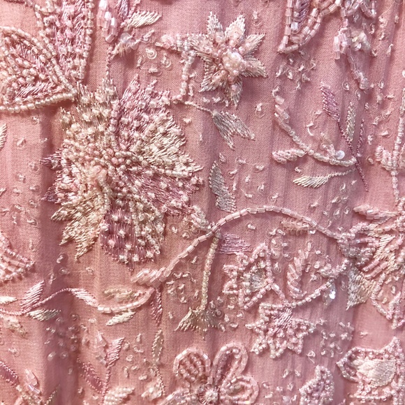 Escada Vintage Heavily Beaded Pink Skirt - Picture 2 of 4